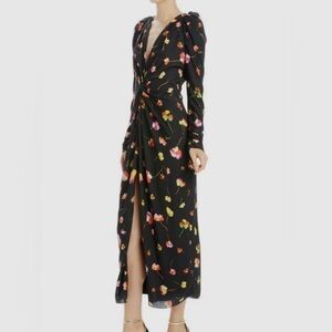 Monique LHuillier - Floral Print Long Dress